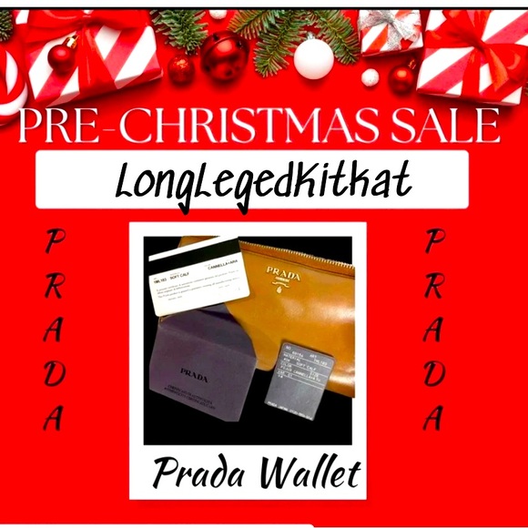 LIVE SHOW LISTING PRADA CANELLA SOFT BROWN LEATHER WALLET-AUTHENTIC - Picture 7 of 7